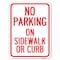 Signmission No Parking on Sidewalk or Curb Heavy-Gauge Aluminum Rust Proof Parking Sign, 18" x 24", A-1824-23694 A-1824-23694 - alternate 1